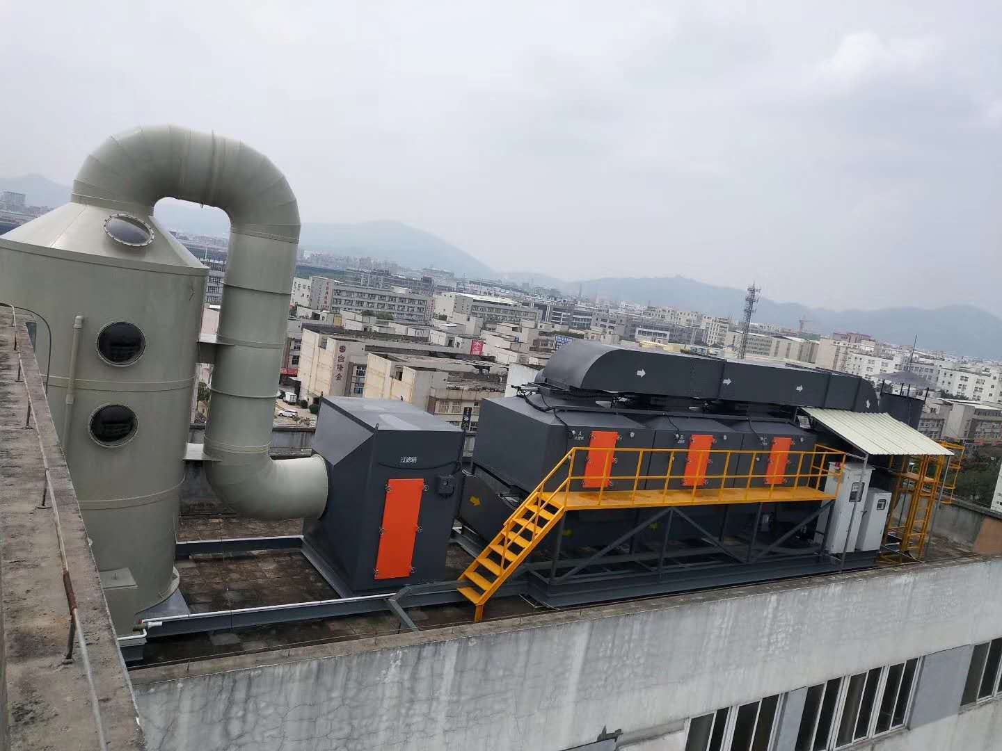喷涂废气处理工程(过滤+催化燃烧法)方处理工艺说明